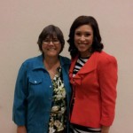 Co-Chair of “Candidates’ Forum 2012,” Michelle Radtkin, and Moderator Kristian Brown